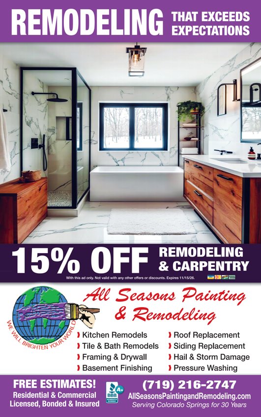 Original All Seasons • Remodeling & Carpentry advertisement