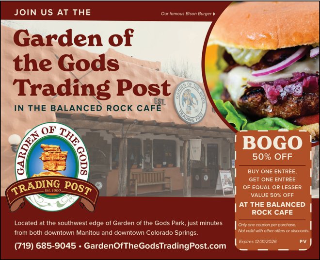 Original Balanced Rock Cafe • Trading Post advertisement
