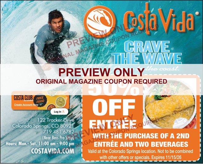 Original Costa Vida advertisement