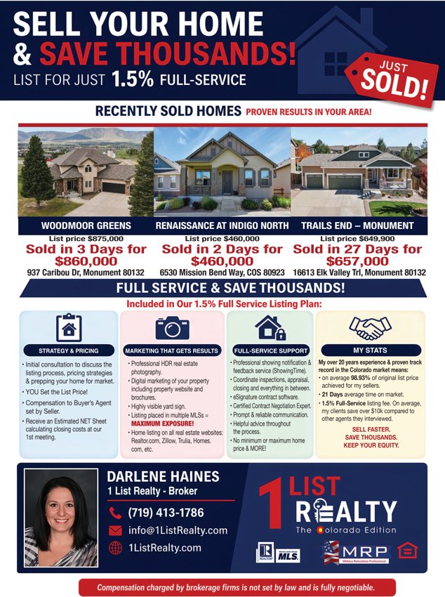 Original Darlene Hines • 1 List Realty advertisement