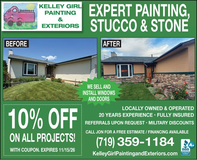 Original Kelley Girl Painting & Exteriors advertisement