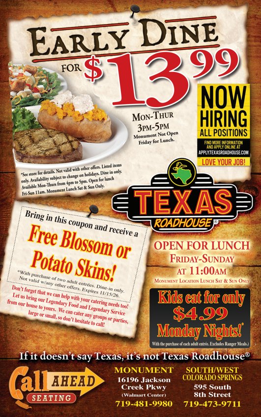 Original Texas Roadhouse advertisement